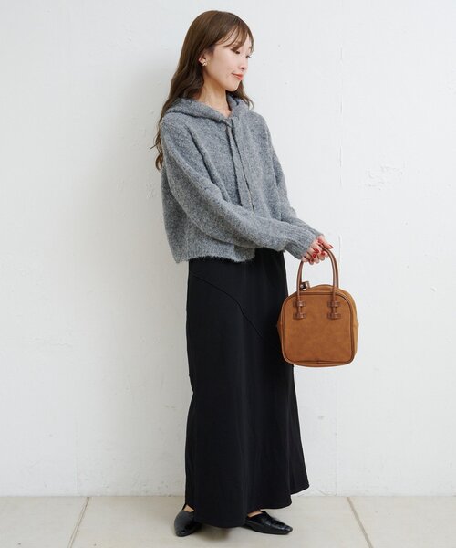 Kastane（カスタネ）の「【一部店舗限定】B ブークレニットパーカー（パーカー・レディース・アイボリー/グレー/ブラウン・FREE）」の21枚目の写真