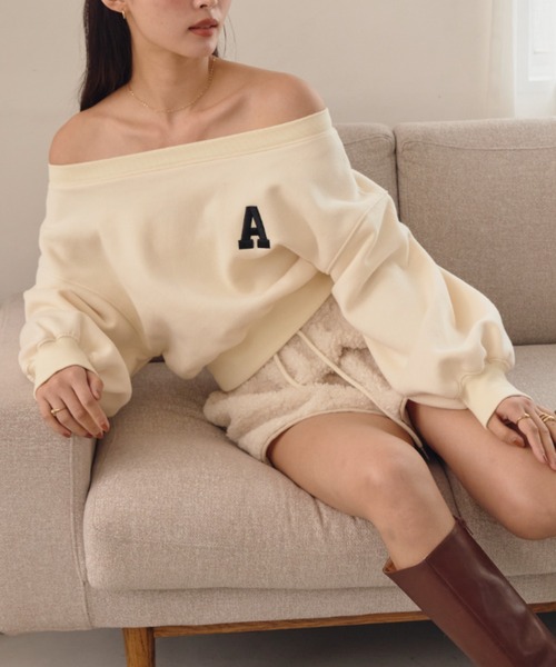 ACYM A logo off shoulder スウェット セール】A logo off shoulder スウェット（スウェット）｜ACYM
