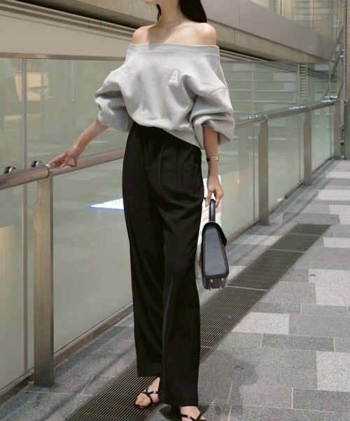 ACYM（アシーム）の「A logo off shoulder スウェット（スウェット・レディース・グレー/アイボリー・FREE）」の19枚目の写真