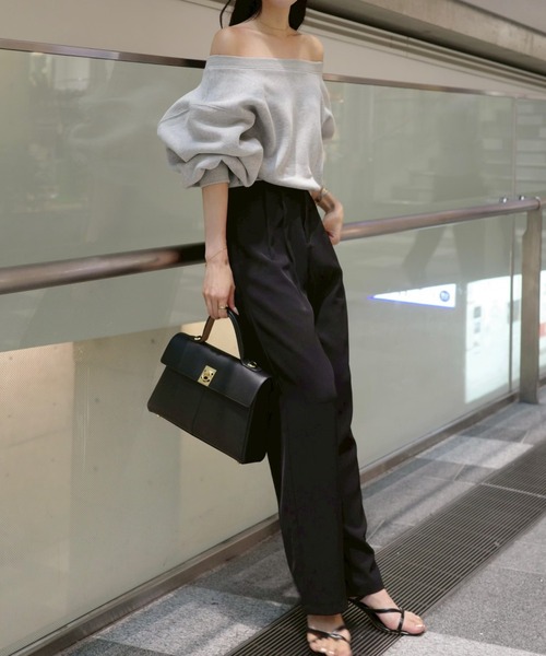 ACYM（アシーム）の「A logo off shoulder スウェット（スウェット・レディース・グレー/アイボリー・FREE）」の20枚目の写真