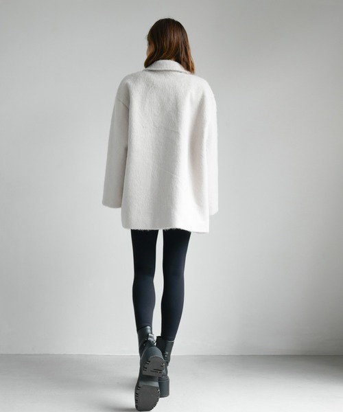 My shawty(マイシャウティー)の「shaggy middle jacket(テーラードジャケット・レディース・アイボリー/グレー・FREE)」の10枚目の写真