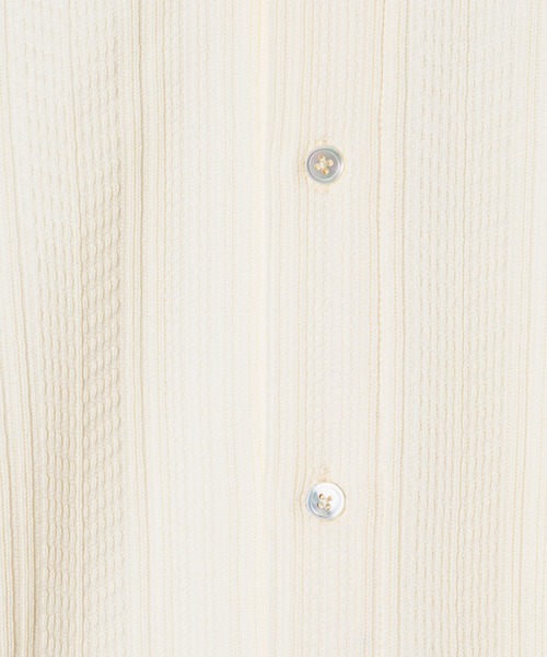 AFF AIVER（エイエフエフアイバー）の「AFF AIVER　ヘリンボーンニットカットルーズシャツ（シャツ/ブラウス・メンズ・ブラック/オフホワイト・SMALL/MEDIUM/LARGE）」の12枚目の写真