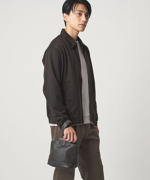 green label relaxing(グリーンレーベルリラクシング)の「シボ レザーライク ハンドバッグ(ハンドバッグ・メンズ・ベージュ/グレー系/ブラック・FREE)」の4枚目の写真