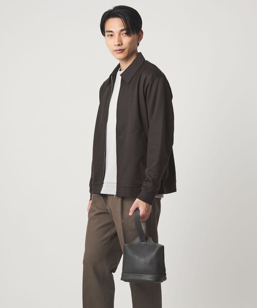 green label relaxing(グリーンレーベルリラクシング)の「シボ レザーライク ハンドバッグ(ハンドバッグ・メンズ・ベージュ/グレー系/ブラック・FREE)」の6枚目の写真