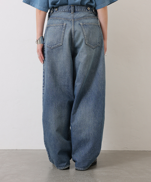 ジャーナルスタンダードラックス13OZデニム タックラウンドパンツ 追加》13OZデニム タックラウンドパンツのコーディネートスナップ（M.M