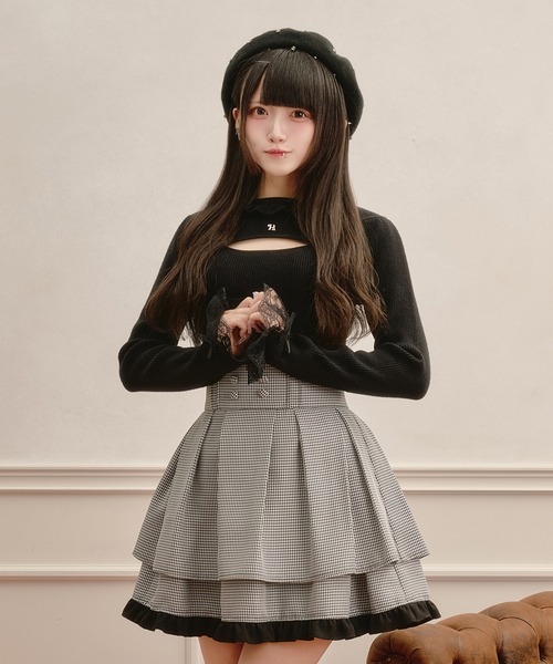 Pal elfy(パルエルフィー)の「胸開きロゴチャームリブニット(ニット/セーター・レディース・ブラウン系その他/ブラック/オフホワイト・フリー)」の21枚目の写真