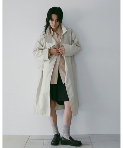 anuke（アンヌーク）の「Stripe Over Shirts（シャツ/ブラウス・レディース・オレンジ/アイボリー・FREE）」の7枚目の写真