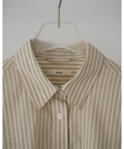 anuke（アンヌーク）の「Stripe Over Shirts（シャツ/ブラウス・レディース・オレンジ/アイボリー・FREE）」の12枚目の写真