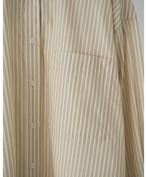 anuke（アンヌーク）の「Stripe Over Shirts（シャツ/ブラウス・レディース・オレンジ/アイボリー・FREE）」の13枚目の写真