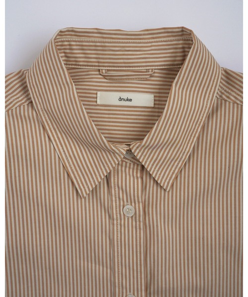 anuke（アンヌーク）の「Stripe Over Shirts（シャツ/ブラウス・レディース・オレンジ/アイボリー・FREE）」の15枚目の写真