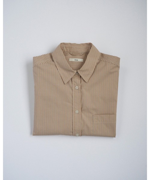 anuke（アンヌーク）の「Stripe Over Shirts（シャツ/ブラウス・レディース・オレンジ/アイボリー・FREE）」の16枚目の写真