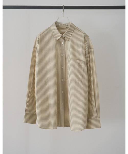 anuke（アンヌーク）の「Stripe Over Shirts（シャツ/ブラウス・レディース・オレンジ/アイボリー・FREE）」の17枚目の写真