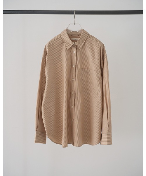 anuke（アンヌーク）の「Stripe Over Shirts（シャツ/ブラウス・レディース・オレンジ/アイボリー・FREE）」の18枚目の写真