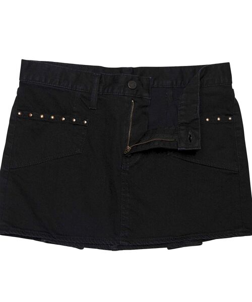 HYSTERIC GLAMOUR（ヒステリックグラマー）の「バックレースアップ マイクロミニデニムスカート（スカート・レディース・ブラック・24inch/25inch/26inch/27inch）」の3枚目の写真