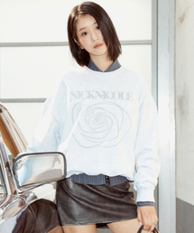 NICOLE ROSE PRINTING SWEATSHIRT_MELANGE SILVER