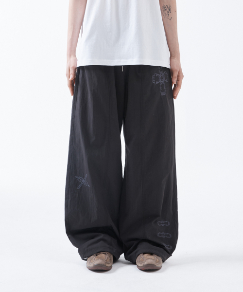 THECOLDESTMOMENT(ザコールデストモーメント)の「TCM ethnic nylon pants (black)(その他パンツ・メンズ・その他・SMALL/MEDIUM/LARGE)」の1枚目の写真