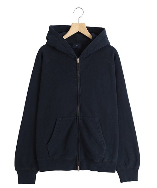 REMI RELIEF NAVY LABEL（レミレリーフネイビーレーベル）の「REMI RELIEF NAVY LABEL / レミレリーフ ネイビーレーベル：飛び裏毛ZIPパーカ：RN29373281AK[STD]（パーカー・メンズ・ベージュ/ヘザーグレー/ブラック/ネイビー・M/L/S）」の2枚目の写真