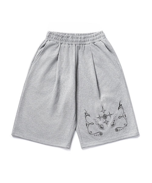 GAKKAI UNIONS(ガッカイユニオンズ)の「ホルス刺繍バミューダパンツグレー(その他パンツ・レディース・その他・MEDIUM/LARGE/X-LARGE/SMALL)」の2枚目の写真