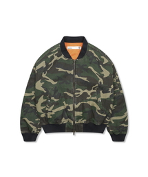 GLACK（グラック）の「GJ068 レトロ MA-1 ボンバージャケット (カモ)（MA-1）」