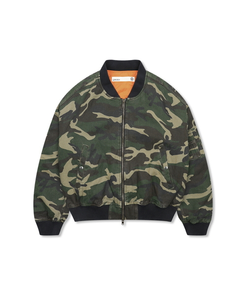セール】GJ068 レトロ MA-1 ボンバージャケット (カモ)（MA-1）｜GLACK