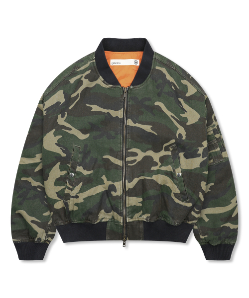 セール】GJ068 レトロ MA-1 ボンバージャケット (カモ)（MA-1）｜GLACK