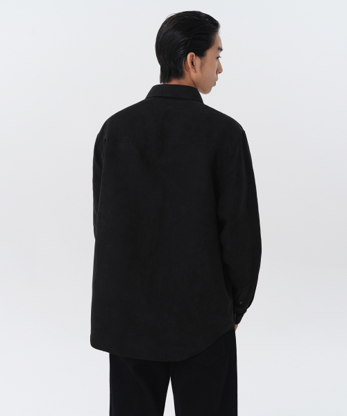 MUSINSA STANDARD（ムシンサスタンダード）の「シンセティックスエードウェスタンシャツ[ブラック]（シャツ/ブラウス・メンズ・その他・MEDIUM/LARGE/X-LARGE/XX-LARGE/SMALL）」の3枚目の写真