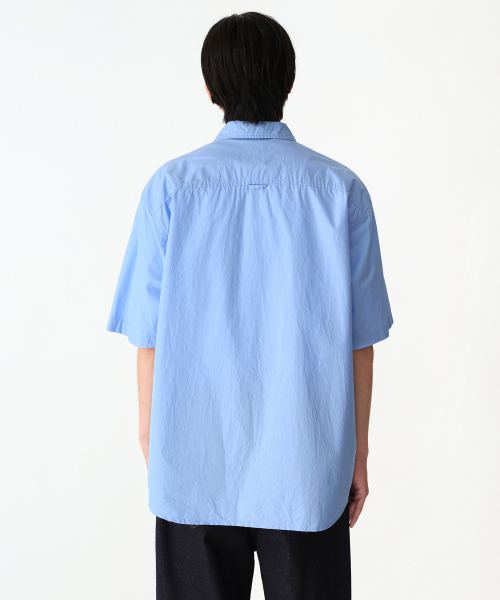MUSINSA STANDARD（ムシンサスタンダード）の「リラックスドウォッシュドポプリン半袖シャツ[サックスブルー]（シャツ/ブラウス・メンズ・その他・XX-LARGE/SMALL/MEDIUM/LARGE/X-LARGE）」の3枚目の写真
