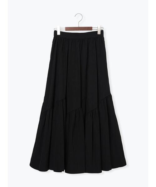 Te chichi（テチチ）の「マットタフタバイヤスティアードスカート《2025winter catalog item》（スカート・レディース・ブラック/ラベンダー/モカ・F）」の20枚目の写真