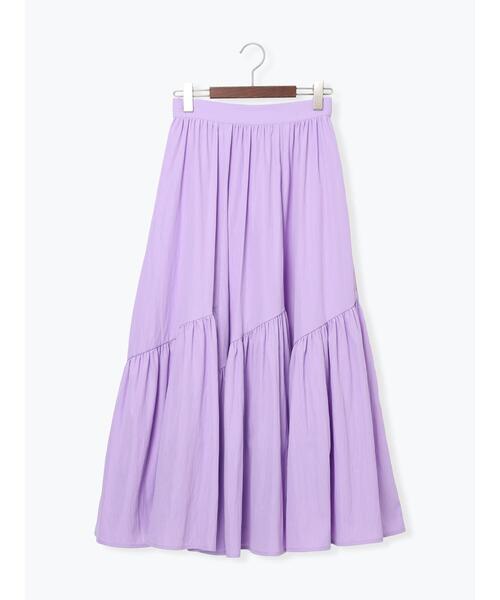 Te chichi（テチチ）の「マットタフタバイヤスティアードスカート《2025winter catalog item》（スカート・レディース・ブラック/ラベンダー/モカ・F）」の22枚目の写真