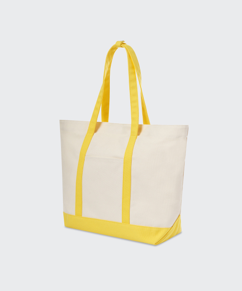 MUSINSA STANDARD（ムシンサスタンダード）の「デイリーキャンバス トートバッグ [アイボリー/イエロー]（トートバッグ・レディース・その他・FREE）」の3枚目の写真