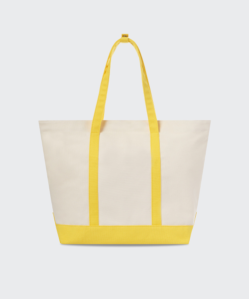 MUSINSA STANDARD（ムシンサスタンダード）の「デイリーキャンバス トートバッグ [アイボリー/イエロー]（トートバッグ・レディース・その他・FREE）」の4枚目の写真