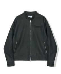 [ビーカンレザー] ディストレスクラシックバイカージャケットブラック