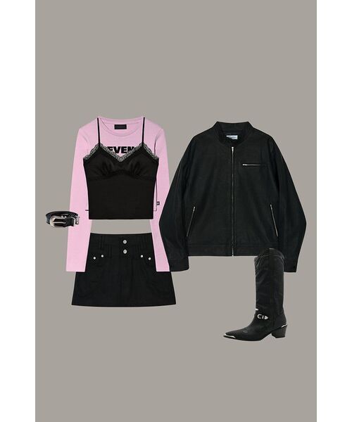 PARTIMENTO（パルティメント）の「[ビーカンレザー] ディストレスクラシックバイカージャケットブラック（ライダースジャケット・レディース・その他・SMALL）」の2枚目の写真