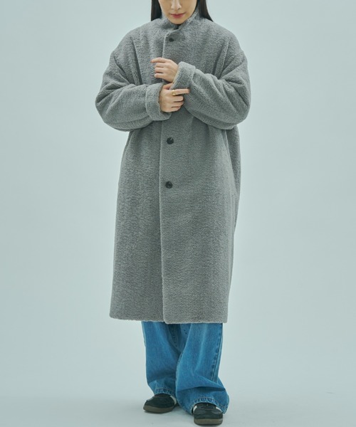 sisii（シシ）の「(SISII x GENE HEAVENS)BOA FREECE UNISEX COAT（その他アウター・レディース・ブラック/グレー・ONE SIZE）」の2枚目の写真