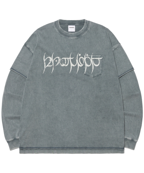 NOMANUAL(NOMANUAL)の「A.R LONG SLEEVE TEE - WASHED NAVY(Tシャツ/カットソー・レディース・その他・MEDIUM/LARGE/X-LARGE)」の1枚目の写真