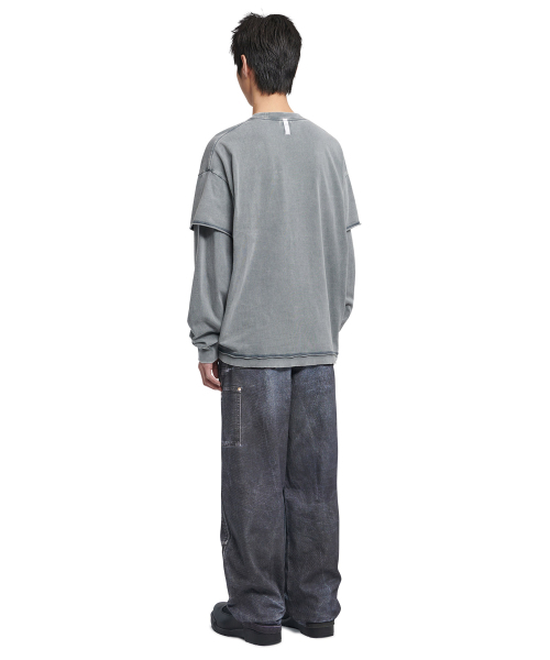 NOMANUAL(NOMANUAL)の「A.R LONG SLEEVE TEE - WASHED NAVY(Tシャツ/カットソー・レディース・その他・MEDIUM/LARGE/X-LARGE)」の4枚目の写真