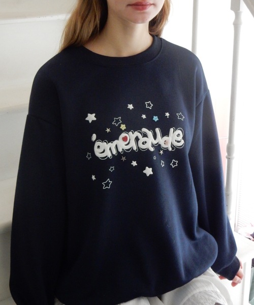 Birthday room（バースデイルーム）の「ボタンデコパフスウェット/button deco puff sweatshirt（スウェット・レディース・グレー/ネイビー・FREE）」の20枚目の写真