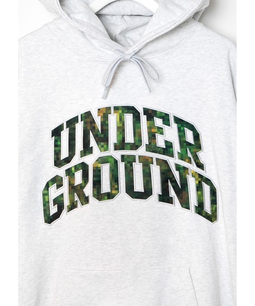 APPLEBUM（アップルバム）の「“Pixel Camo UNDERGROUND” Hoodie（パーカー・メンズ・ブラック/アッシュ・MEDIUM/LARGE/X-LARGE/XX-LARGE）」の4枚目の写真