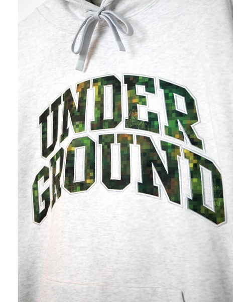 APPLEBUM（アップルバム）の「“Pixel Camo UNDERGROUND” Hoodie（パーカー・メンズ・ブラック/アッシュ・MEDIUM/LARGE/X-LARGE/XX-LARGE）」の5枚目の写真
