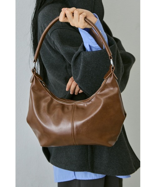 un/neu（アンノイ）の「ワンハンドルホーボー２WAYミニバッグ / ショルダーバッグ（ハンドバッグ・レディース・ブラウン/ブラック・FREE）」の16枚目の写真