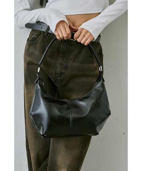 un/neu（アンノイ）の「ワンハンドルホーボー２WAYミニバッグ / ショルダーバッグ（ハンドバッグ・レディース・ブラウン/ブラック・FREE）」の6枚目の写真