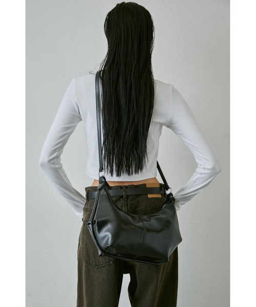 un/neu（アンノイ）の「ワンハンドルホーボー２WAYミニバッグ / ショルダーバッグ（ハンドバッグ・レディース・ブラウン/ブラック・FREE）」の10枚目の写真