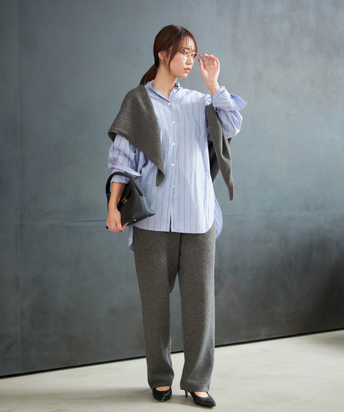 plage(プラージュ)の「R’IAM ニットパンツ(その他パンツ・レディース・チャコールグレー/ベージュ・38/36)」の4枚目の写真