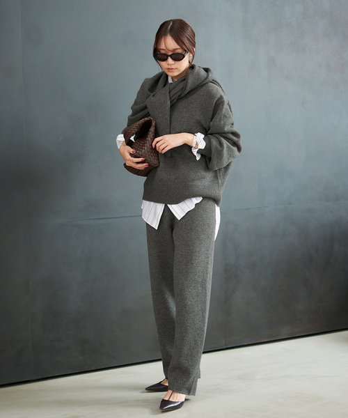 plage(プラージュ)の「R’IAM ニットパンツ(その他パンツ・レディース・チャコールグレー/ベージュ・38/36)」の6枚目の写真