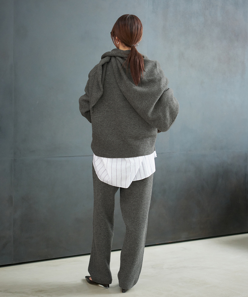 plage(プラージュ)の「R’IAM ニットパンツ(その他パンツ・レディース・チャコールグレー/ベージュ・38/36)」の8枚目の写真