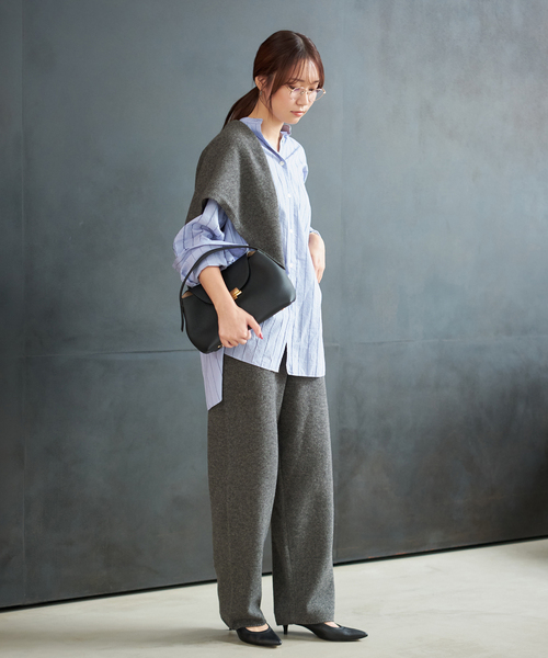 plage(プラージュ)の「R’IAM ニットパンツ(その他パンツ・レディース・チャコールグレー/ベージュ・38/36)」の13枚目の写真