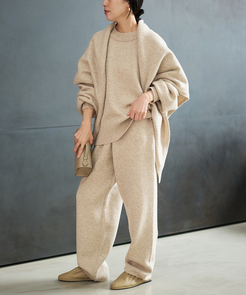 plage(プラージュ)の「R’IAM ニットパンツ(その他パンツ・レディース・チャコールグレー/ベージュ・38/36)」の20枚目の写真