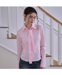 Stripe Tie Shirt [Pink]