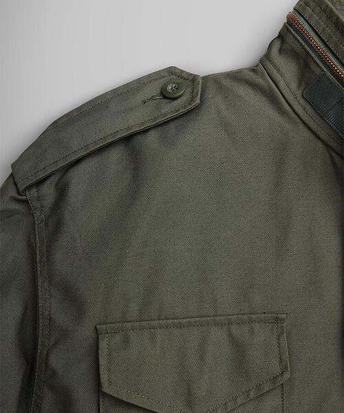 Alpha Industries（アルファインダストリーズ）の「Alpha Industries/アルファインダストリーズ/ALPHA M-65 FIELD COAT/アルファ エムロクゴー フィールド コート（ブルゾン・メンズ・ブラック/オリーブ系・L/M/S/XL/XS）」の15枚目の写真
