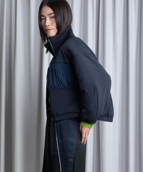 MARECHAL TERRE（マルシャルテル）の「ショートブルゾン（ブルゾン・レディース・ネイビー/カーキ/ライトベージュ/ブラック・MEDIUM）」の6枚目の写真